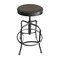 Holland Bar Stool Co Adjustable Stool, Clear Coat Finish, Graph Chalice Seat 910CL019 - alternate 1